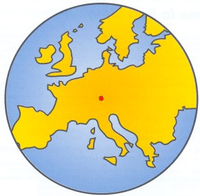 Wo sind wir Im Zentrum Europas
